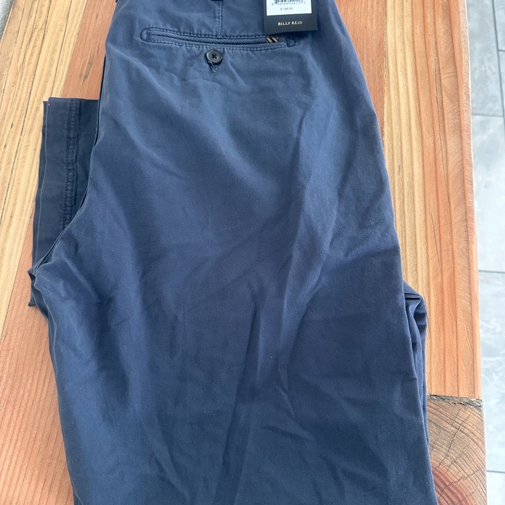 Billy Reid Men's Dark Blue Chinos
